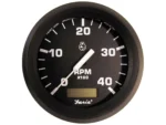 Faria Euro Black 4" Tachometer w/Hourmeter (4000 RPM) (Diesel)(Mech. Takeoff & Var. Ratio Alt.)