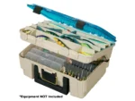 Plano Two-Tier Magnum Satchel - Beige/Blue