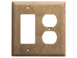 Whitecap Teak Rocker Switch/Duplex Receptacle Cover Plate