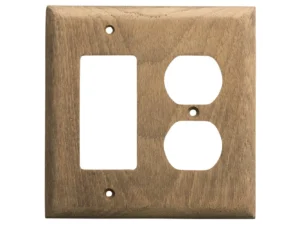 Whitecap Teak Rocker Switch/Duplex Receptacle Cover Plate