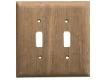 Whitecap Teak 2-Toggle Switch/Receptacle Cover Plate
