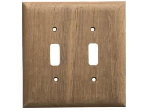 Whitecap Teak 2-Toggle Switch/Receptacle Cover Plate