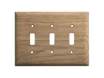 Whitecap Teak 3-Toggle Switch/Receptacle Cover Plate