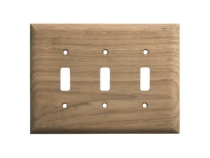 Whitecap Teak 3-Toggle Switch/Receptacle Cover Plate