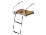 Whitecap Teak Swim Platform w/2-Step Telescoping Ladder f/Boats w/Inboard/Outboard Motors