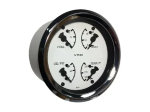 VDO Cockpit Marine 85mm (3-3/8") 4 in 1 Gauge - White Dial/Bezel