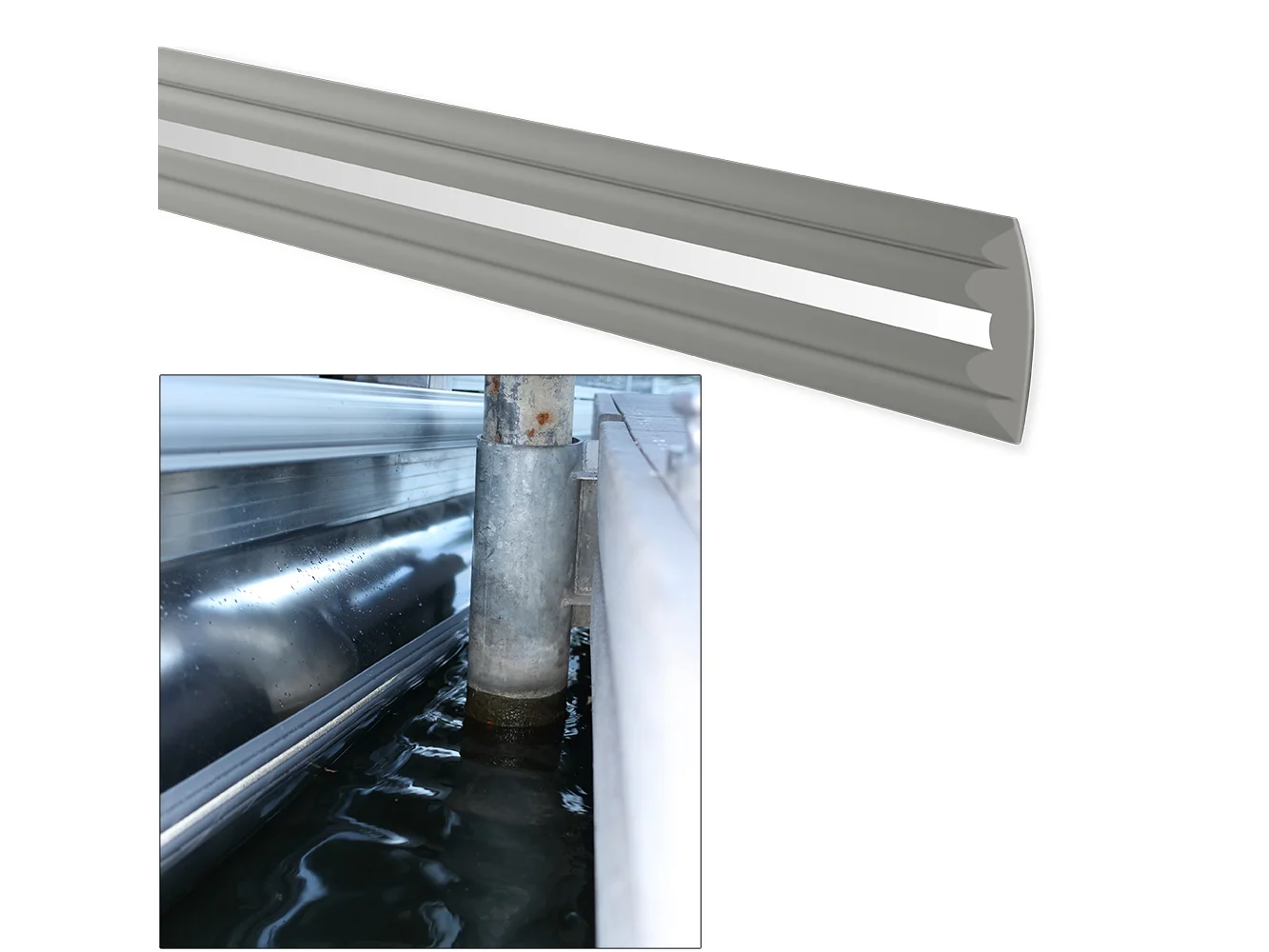 Megaware PontoonGuard® - 40' Kit - (2) 20' Guards f/Pontoon Up To 25' - Gray