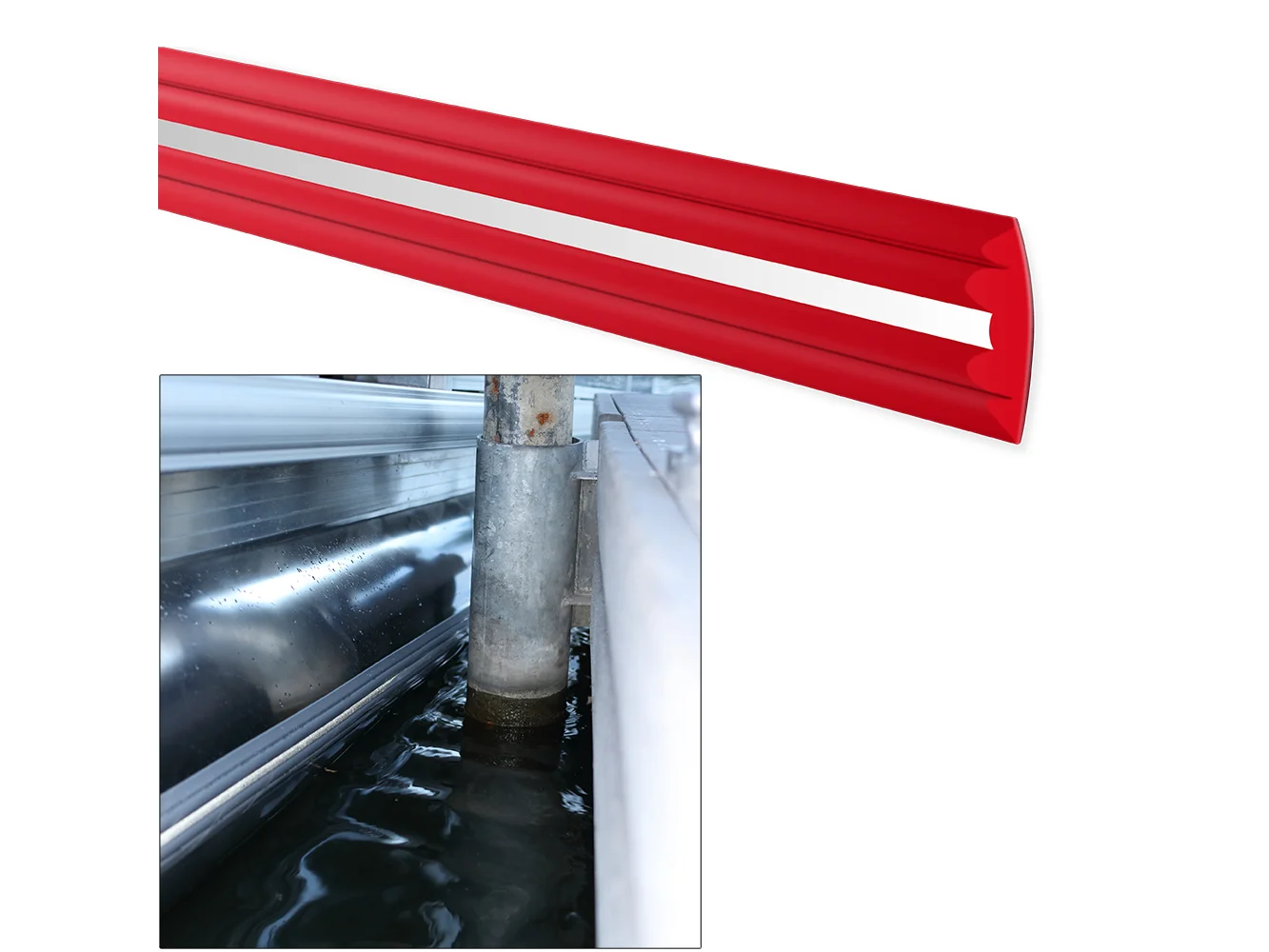 Megaware PontoonGuard® - 40' Kit - (2) 20' Guards f/Pontoon Up To 25' - Red