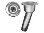 Mate Series Stainless Steel 15° Rod & Cup Holder - Open - Round Top