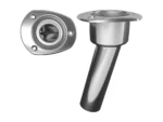 Mate Series Stainless Steel 15° Rod & Cup Holder - Open - Oval Top
