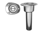 Mate Series Stainless Steel 0° Rod & Cup Holder - Open - Oval Top