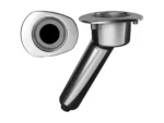 Mate Series Elite Screwless Stainless Steel 30° Rod & Cup Holder - Drain - Oval Top