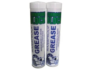 Corrosion Block High Performance Waterproof Grease - (2) 3oz Cartridges - Non-Hazmat, Non-Flammable & Non-Toxic