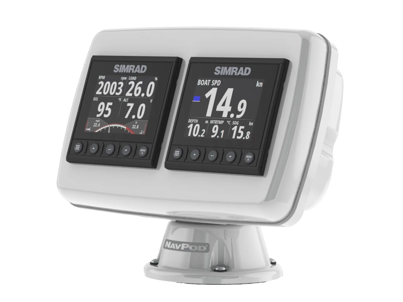 NavPod PP4503 PowerPod Pre-Cut f/2-Simrad IS42/B&G Triton²/AP44 Square Hole Instruments
