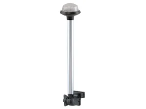 Perko Fold Down All-Round Frosted Globe Pole Light - Horizontal Mount - White