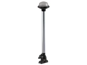 Perko Fold Down All-Round Frosted Globe Pole Light - Vertical Mount - White