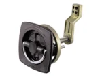 Perko Flush Latch - Non-Locking - 2.5" x 2.5" w/Offset Cam Bar & Flexible Polymer Strike