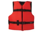 Onyx Nylon General Purpose Life Jacket - Youth 50-90lbs - Red