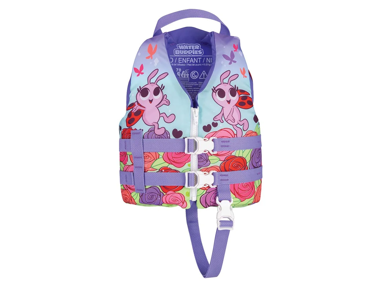 Full Throttle Water Buddies Life Vest - Child 30-50lbs - Ladybug