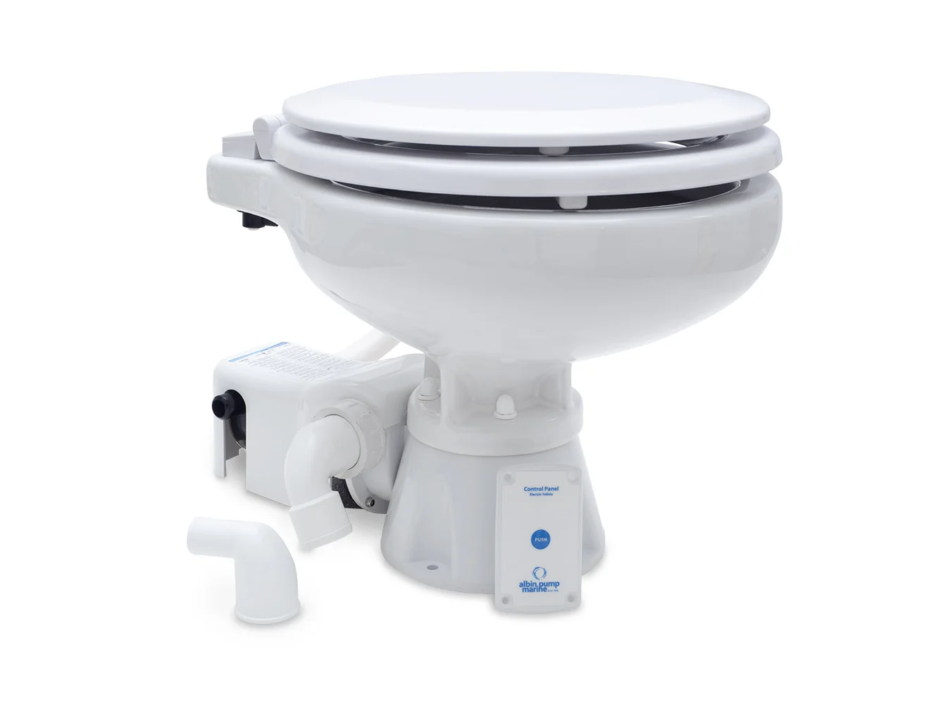 Albin Group Marine Toilet Standard Electric EVO Compact Low - 12V