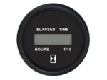 Faria Euro Black 2" Digital Hourmeter Gauge