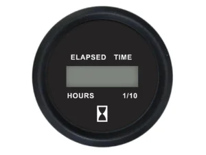 Faria Euro Black 2" Digital Hourmeter Gauge