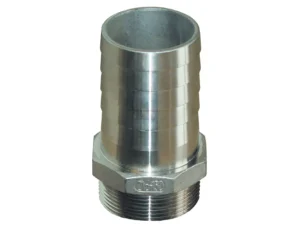 GROCO 1" NPT x 1" ID Stainless Steel Pipe to Hose Straight Fitting