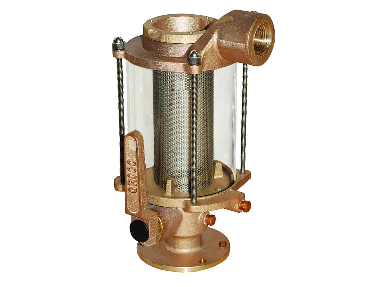 GROCO 1-1/2" Ball Valve/Seacock & Raw Water Strainer Combo