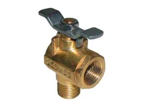 GROCO 1/2" NPT 90° Bronze Fuel Valve