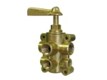 GROCO 6-Port NPT Bronze Fuel Valve 1/2" Main - 3/8" Return