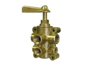 GROCO 6-Port NPT Bronze Fuel Valve 1/2" Main - 3/8" Return