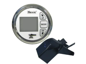 Faria Chesapeake White SS 2" Dual Depth & Temp Sounder w/Transom Mount Transducer