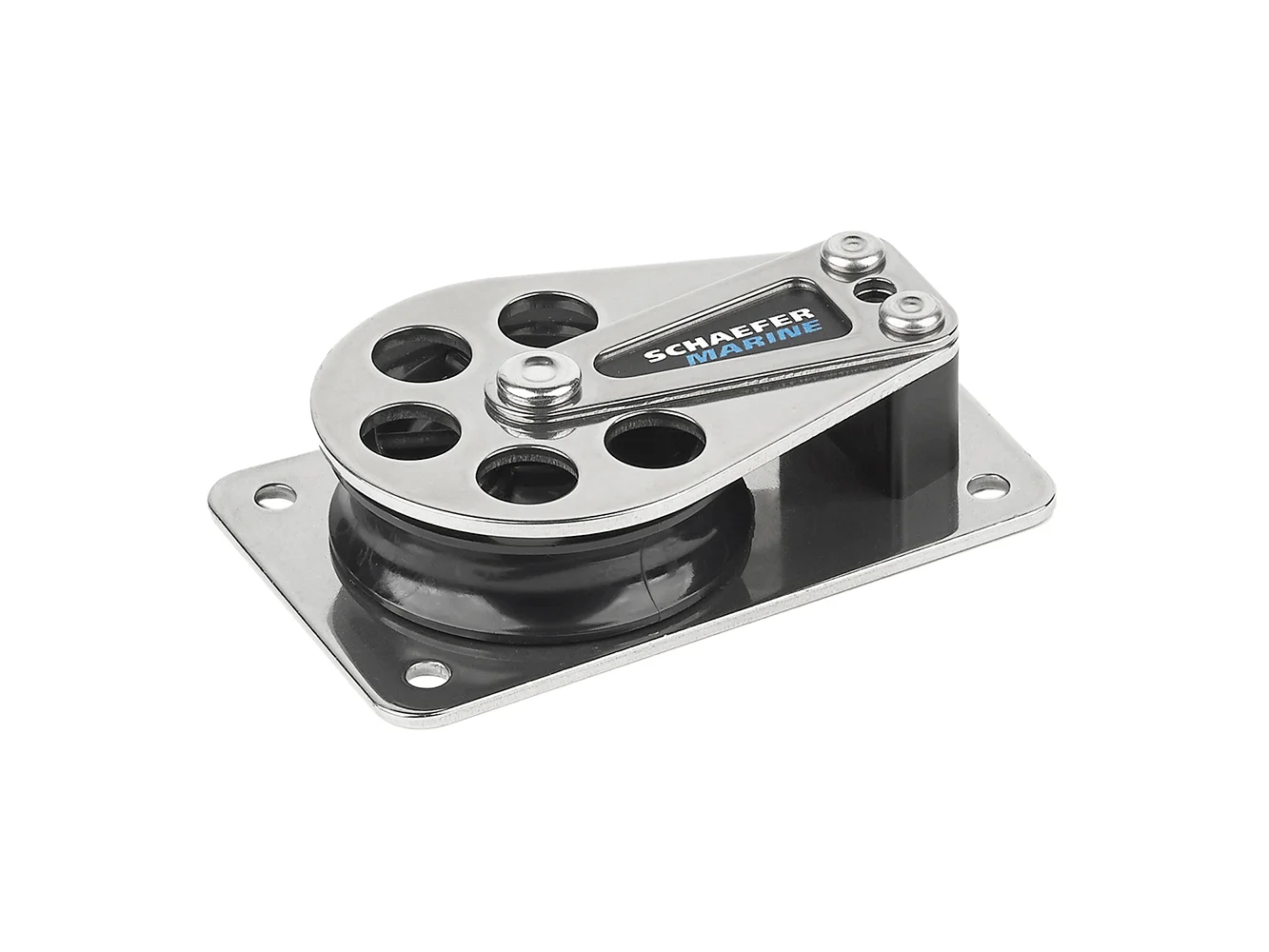 Schaefer Series 5 Flat Base Cheek Block - Stainless Steel Cheeks