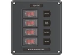 Blue Sea 4320 Circuit Breaker Switch Panel 4 Position - Gray