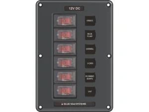 Blue Sea 4322 Circuit Breaker Switch Panel 6 Position - Gray