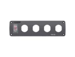 Blue Sea Water Resistant USB Accessory Panel - 15A Circuit Breaker, 4x Blank Apertures
