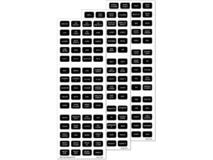 Blue Sea 7870 Black 180 Label Set - Emergency Vehicles