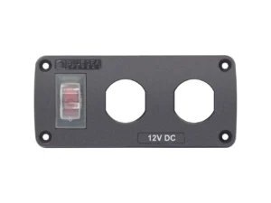 Blue Sea 4364 Water Resistant USB Accessory Panel - 15A Circuit Breaker, 2x Blank Apertures