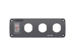 Blue Sea 4367 Water Resistant USB Accessory Panel - 15A Circuit Breaker, 3x Blank Apertures