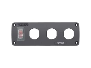 Blue Sea 4367 Water Resistant USB Accessory Panel - 15A Circuit Breaker, 3x Blank Apertures