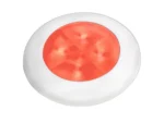 Hella Marine Red LED Round Courtesy Lamp - White Bezel - 24V