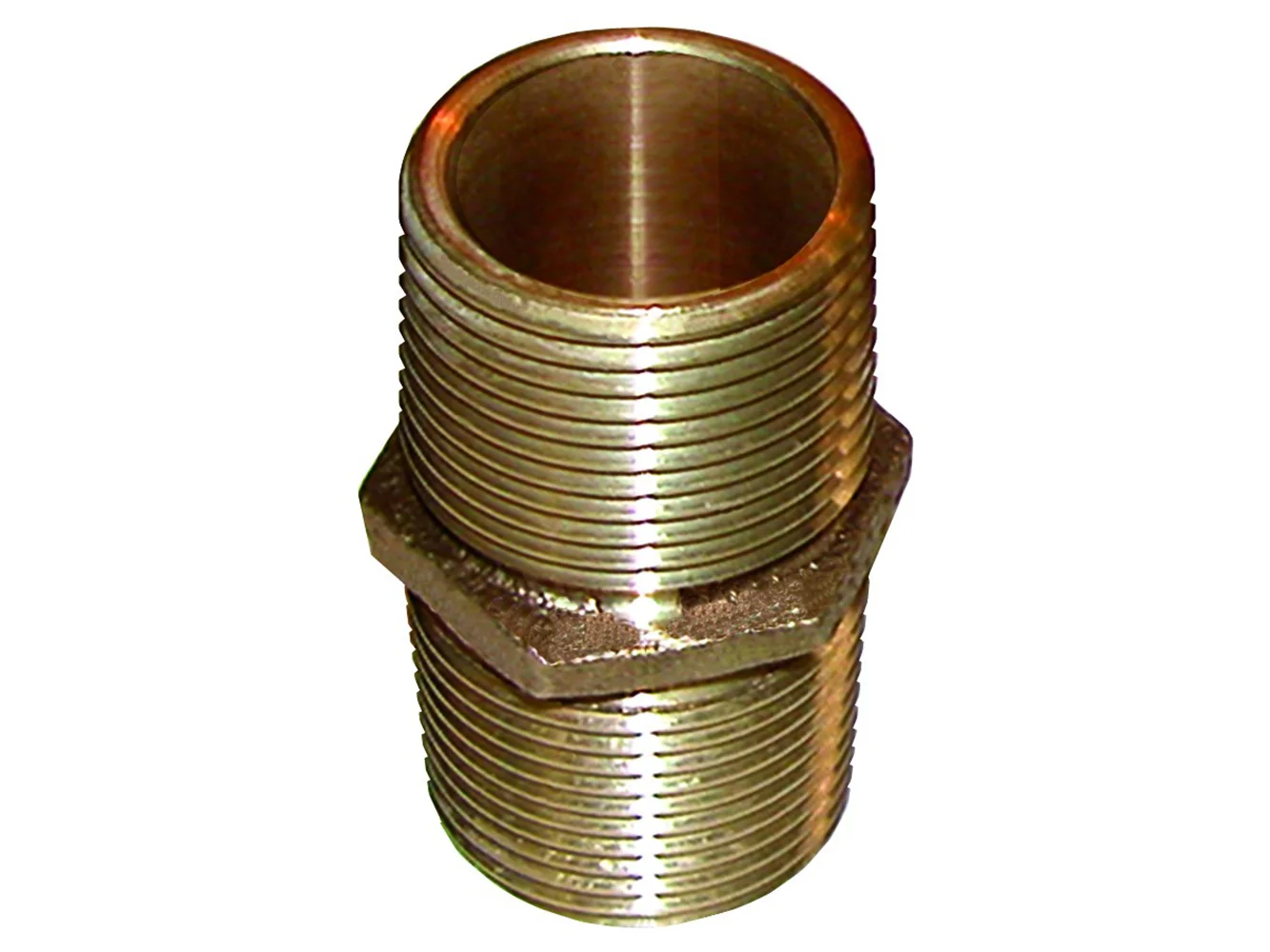 GROCO Bronze Pipe Nipple - 1-1/4" NPT