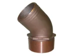GROCO 1-1/2" NPT Bronze 45 Degree Pipe to 1-1/2" Hose