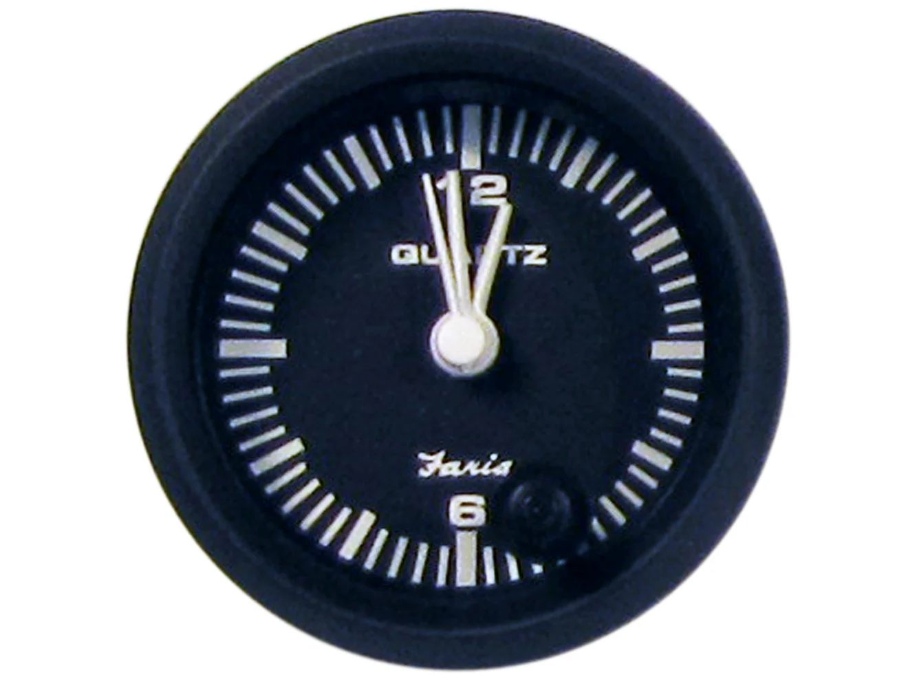 Faria Euro Black 2" Clock - Quartz (Analog)