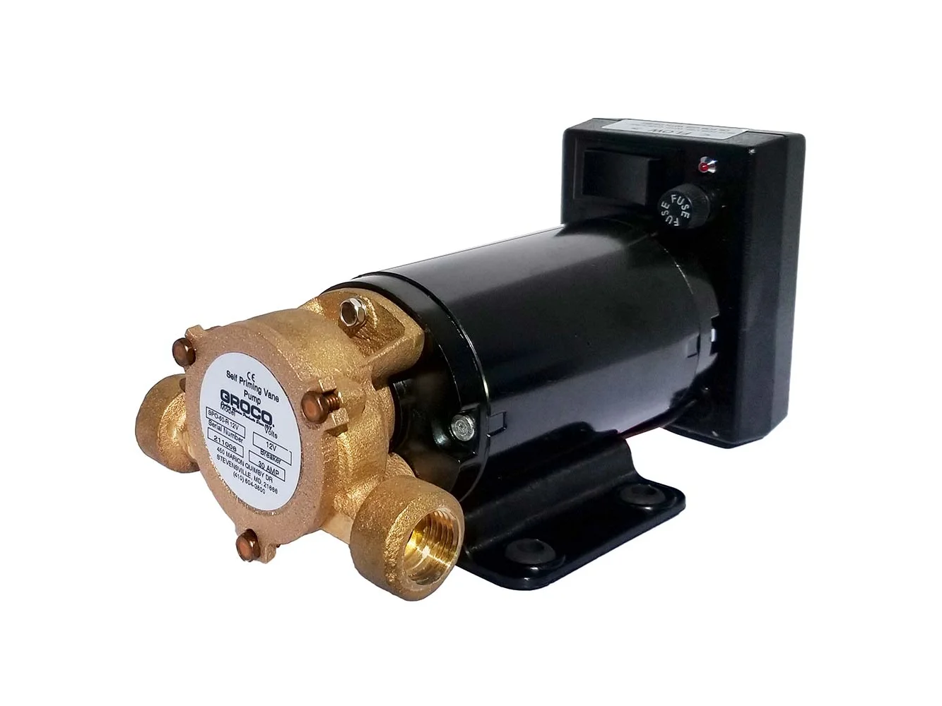 GROCO Commercial Duty Reversing Vane Pump - 24V