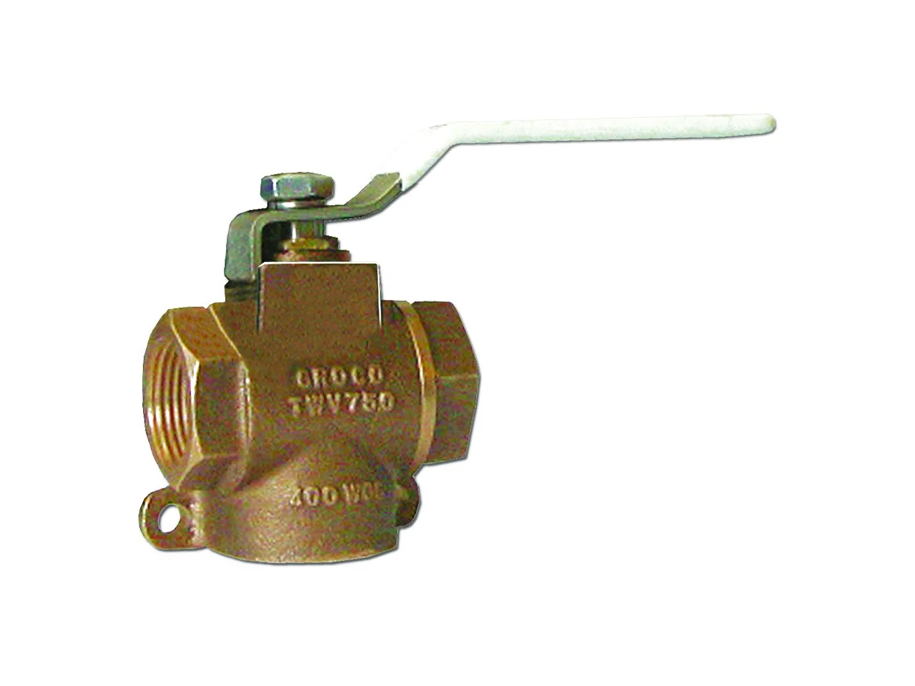 GROCO 1/2" NPT Bronze 3-Way Valve