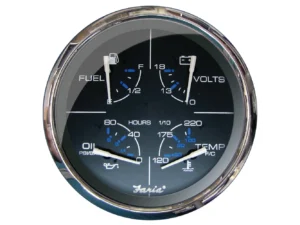 Faria Chesapeake Black 5" Multifunction Gauge