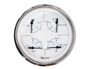 Faria Chesapeake White SS 5" Multifunction Gauge