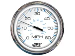 Faria Chesapeake White SS 5" Speedometer - 60 MPH (GPS)(Studded)
