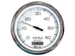 Faria Chesapeake White SS 5" Tachometer w/Digital Hourmeter - 6000 RPM (Gas) (Inboard)